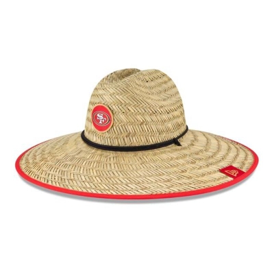 Red San Francisco 49ers Hat - New Era NFL Official NFL Training Straw Hat USA9035724